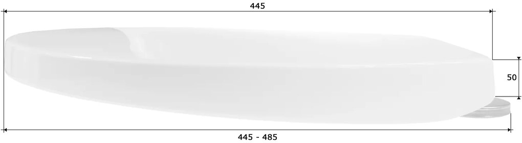 Erga Trigo, WC-ülőke 445(485)x370mm polipropilénből, lassan záródó, fehér, ERG-GAM-D3