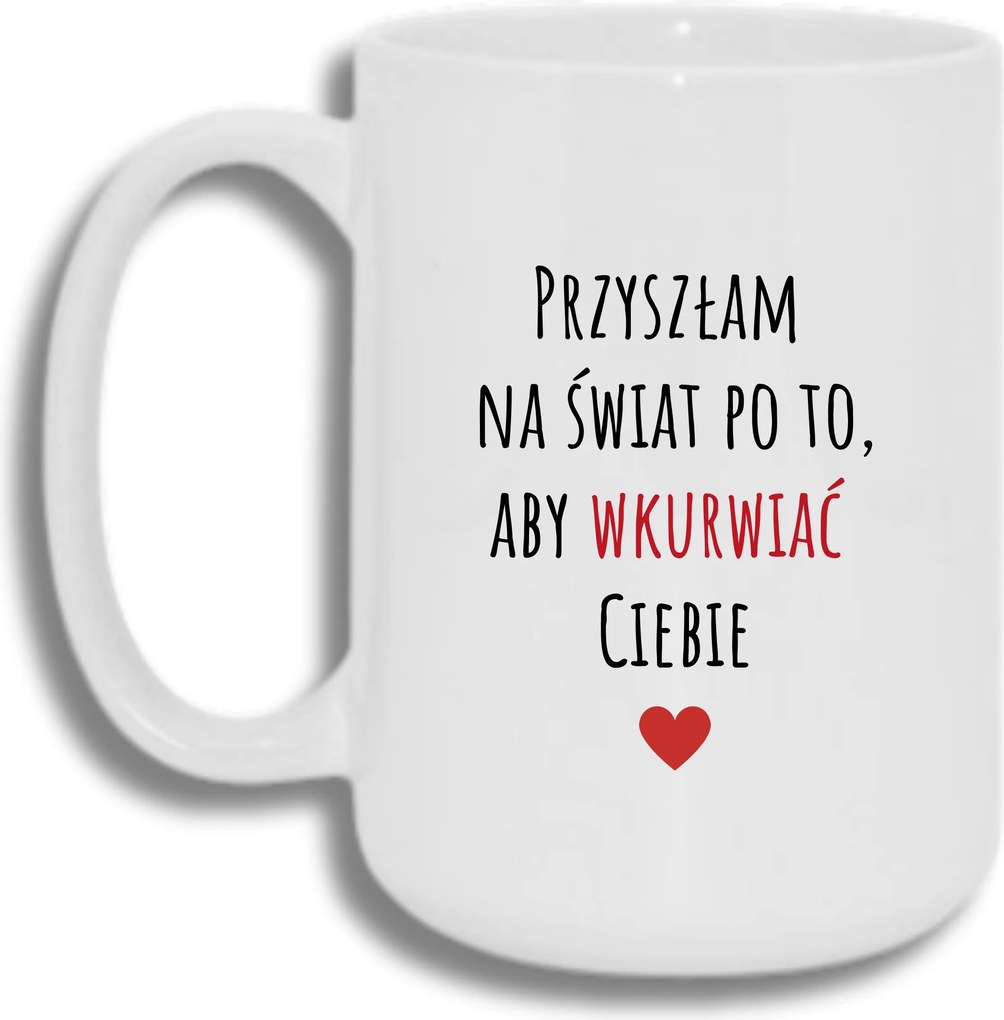 Bögre Fehér Nagy 440ml Vicces Ajándék Világra Jöttem