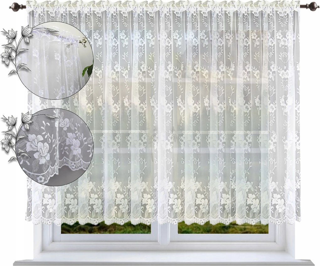 Kész függöny márkizettből 180x400 virágos függönyök márkizett függöny virágok