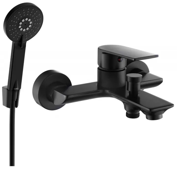 Mexen Alexa R40 kád csaptelep zuhanyszettel, fekete - 7123R40-70