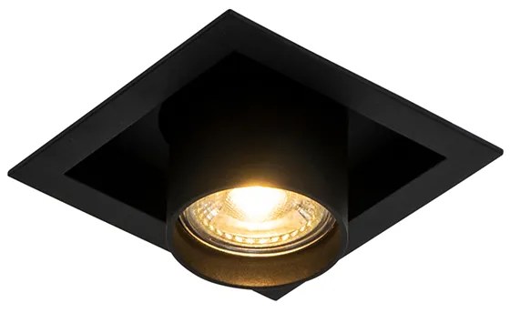 6 darabos modern, süllyesztett, állítható fekete spotlámpa készlet - Roof