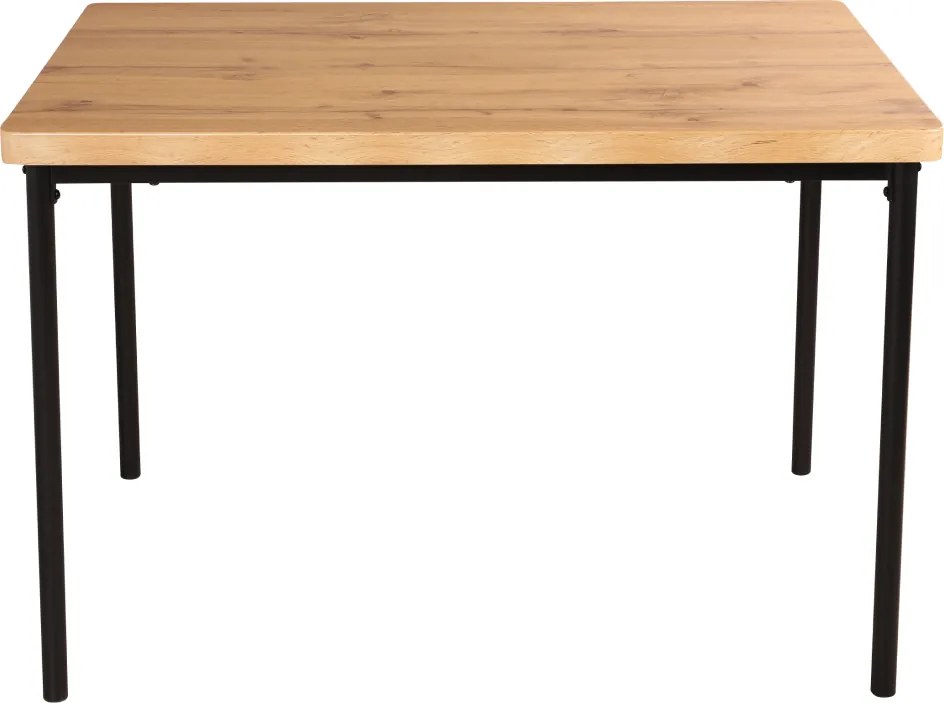 Étkezőgarnitúra 1+4, világos tölgy/szürke/fekete, MADIO