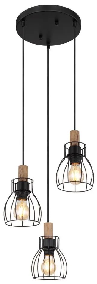 Globo 15326-3H1 - Csillár zsinóron MINA 3xE27/40W/230V