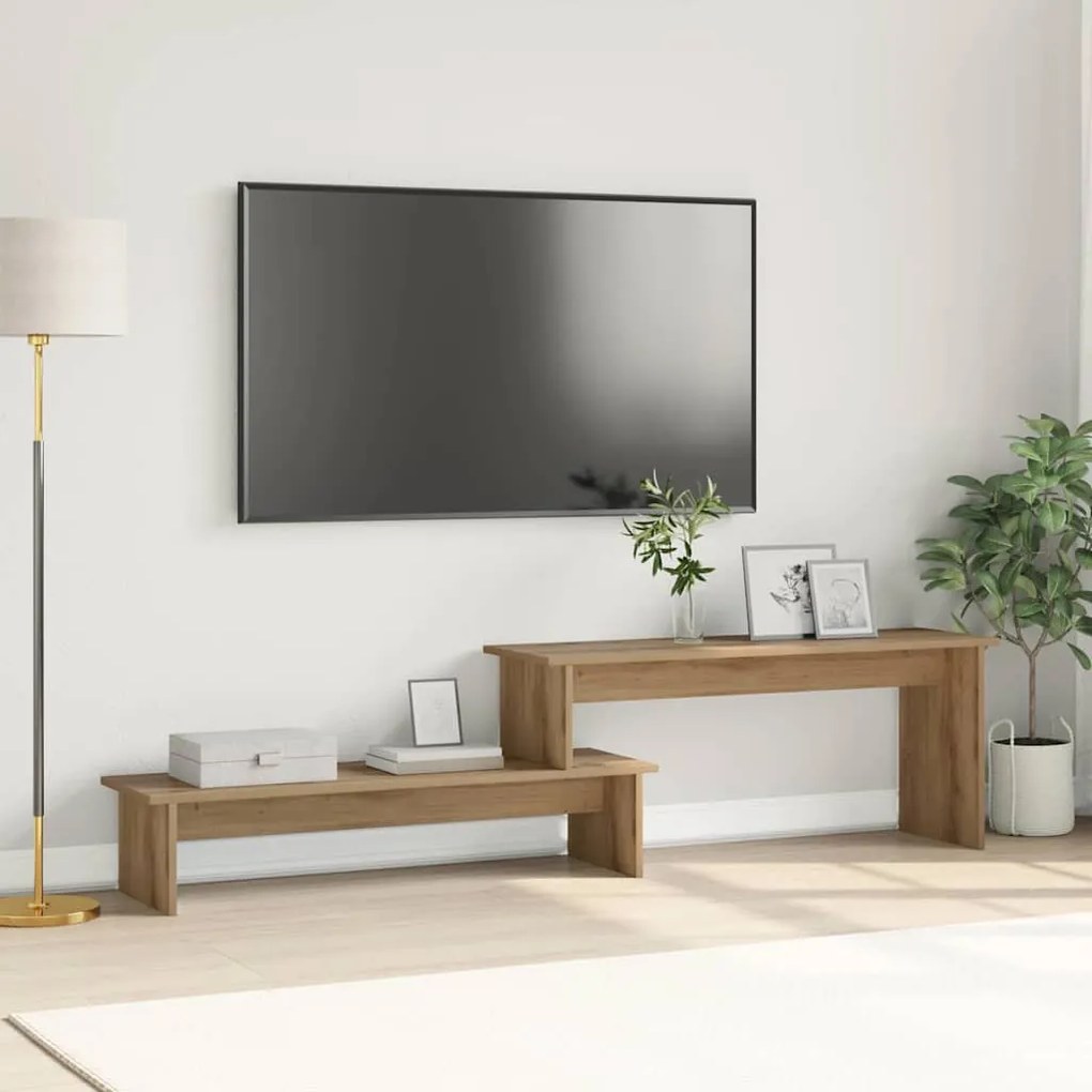 TV szekrény kézműves tölgy 180 x 30 x 43 cm Faanyag