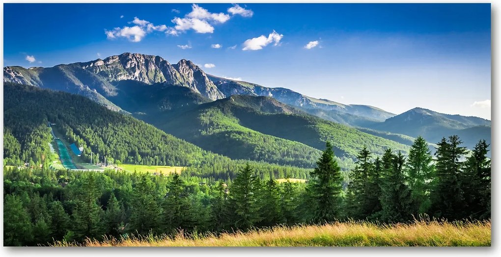 Fotó üvegkép Ugrálóvár a Tátrában 140x70