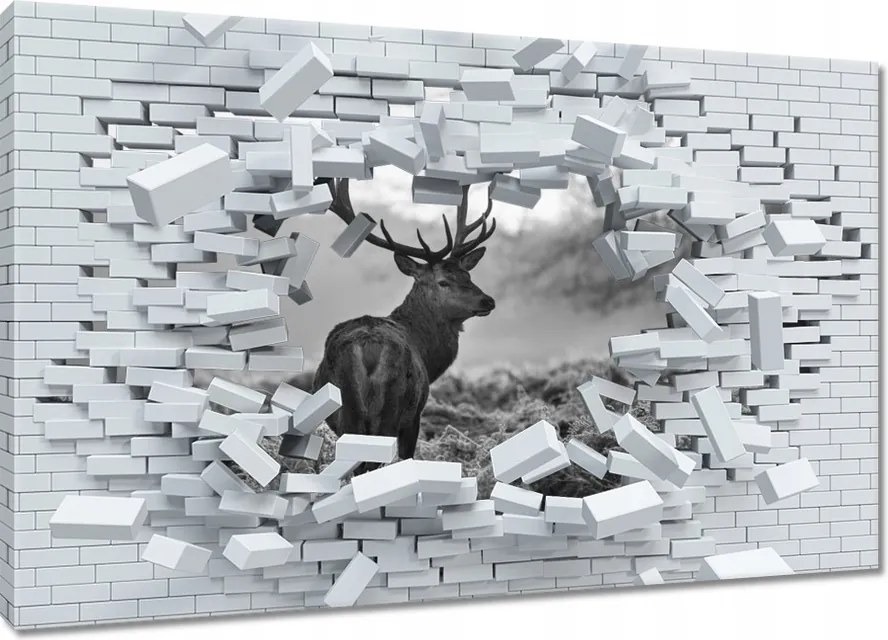 Vászonkép 120x80 Szarvas a rikkancson