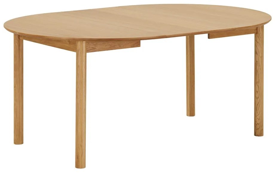 Kerek bővíthető étkezőasztal hosszabbító asztallappal tölgyfa dekorral ø 120 cm Bundaberg – House Nordic