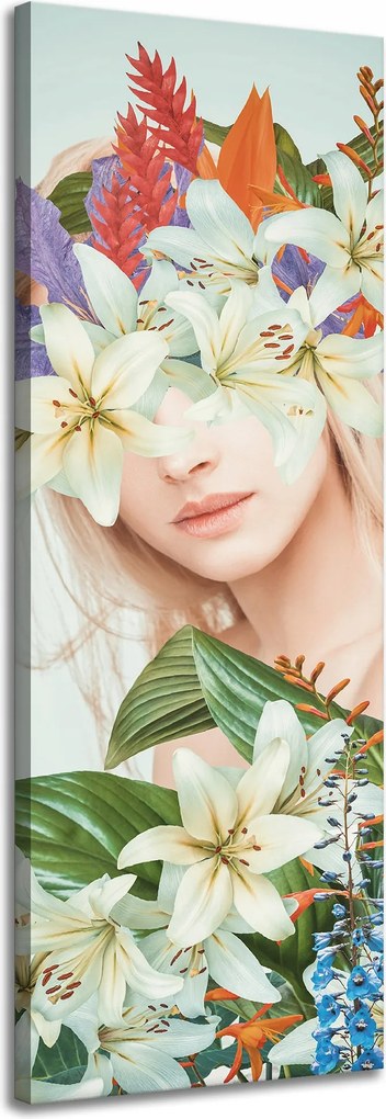 Vászonkép Királynő Virágok Nő Természet 40x120 cm Ideális ajándék