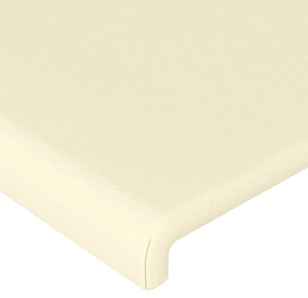 krémszínű műbőr szárnyas fejtámla 103x16x78/88 cm