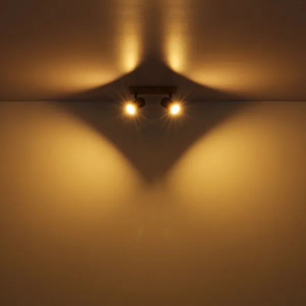 Globo 57911-2G - Spotlámpa ROBBY 2xGU10/35W/230V szürke/barna