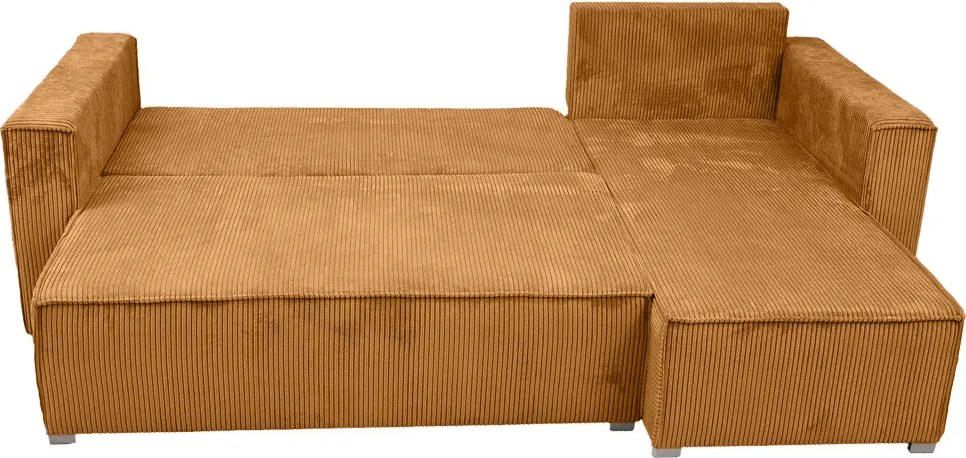 Mustársárga sarokkanapé SMART COSARO, kétoldalas + 2 párna INGYEN