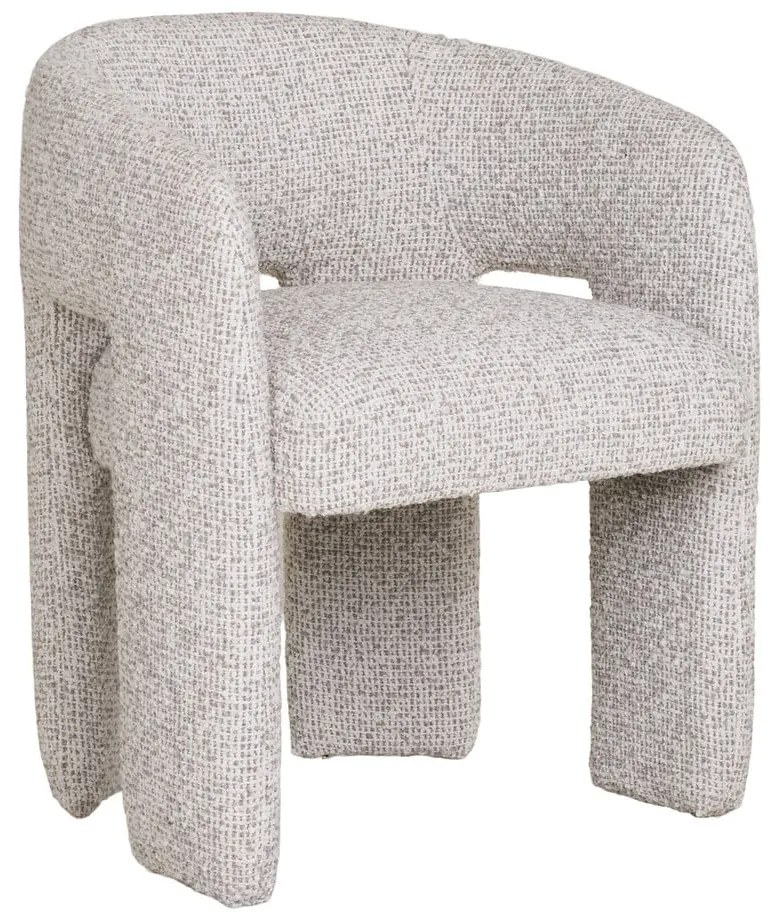 Világosszürke kárpitozott karfás étkezőfotel Monroe – House Nordic