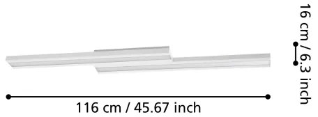 Eglo 900022 - LED RGBW Dimmelhető mennyezeti lámpa SALITERAS-Z LED/20,4W/230V