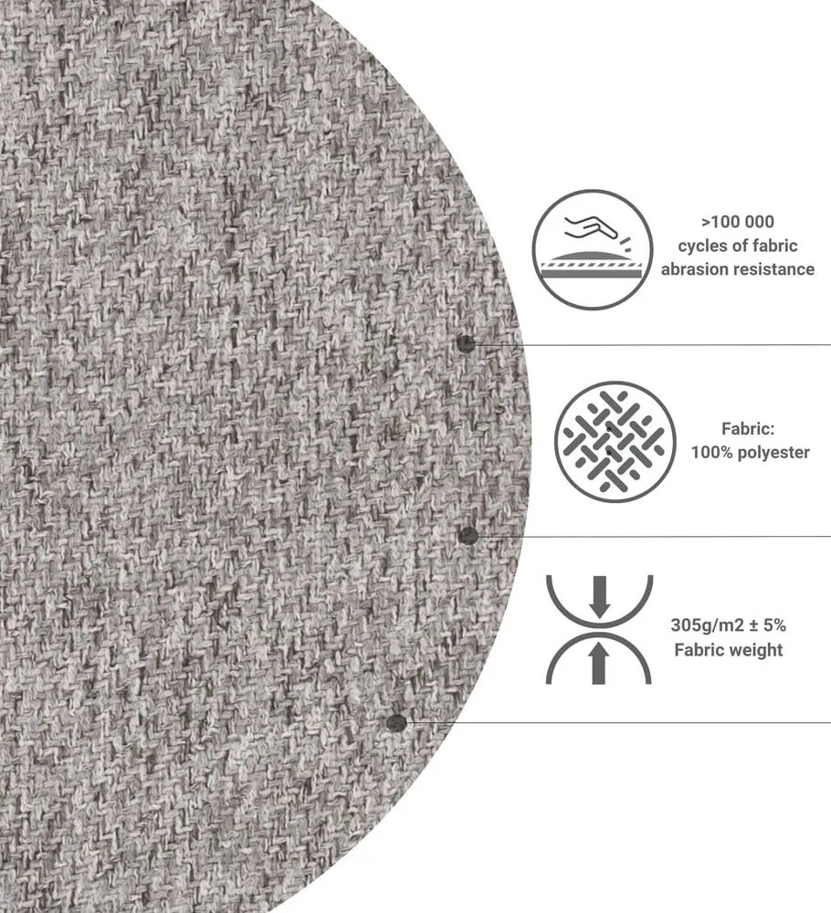 Világosbarna kárpitozott egyszemélyes ágy 90x200 cm Scala – Maison de Rêve