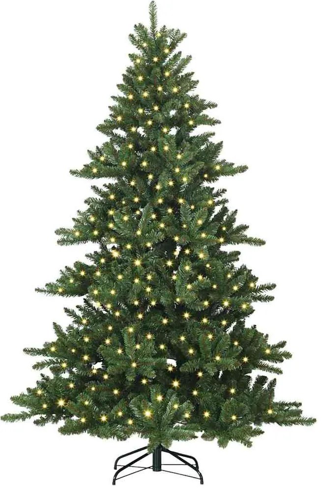 Műanyag Hajtogatós Karácsonyfa 300 LED-del 210 cm PVC