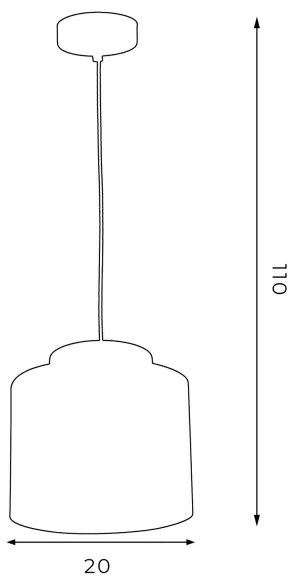 Csillár zsinóron HAVARD 1xE27/60W/230V fekete/sárgaréz
