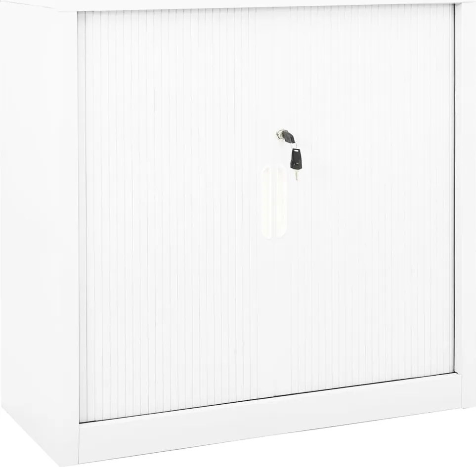 vidaXL fehér acél tolóajtós szekrény 90 x 40 x 90 cm