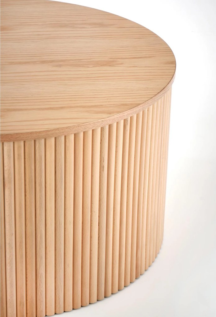 Tamis kerek dohányzóasztal 80 cm - natúr