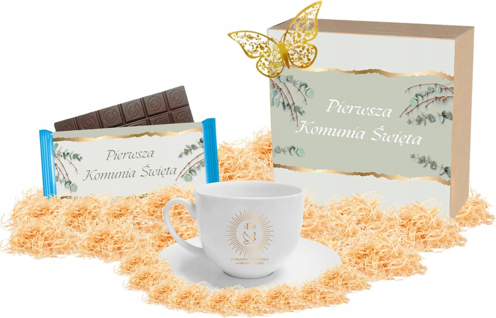 Gyönyörű Ajándék Elsőáldozásra! Csésze, Csokoládé, Doboz