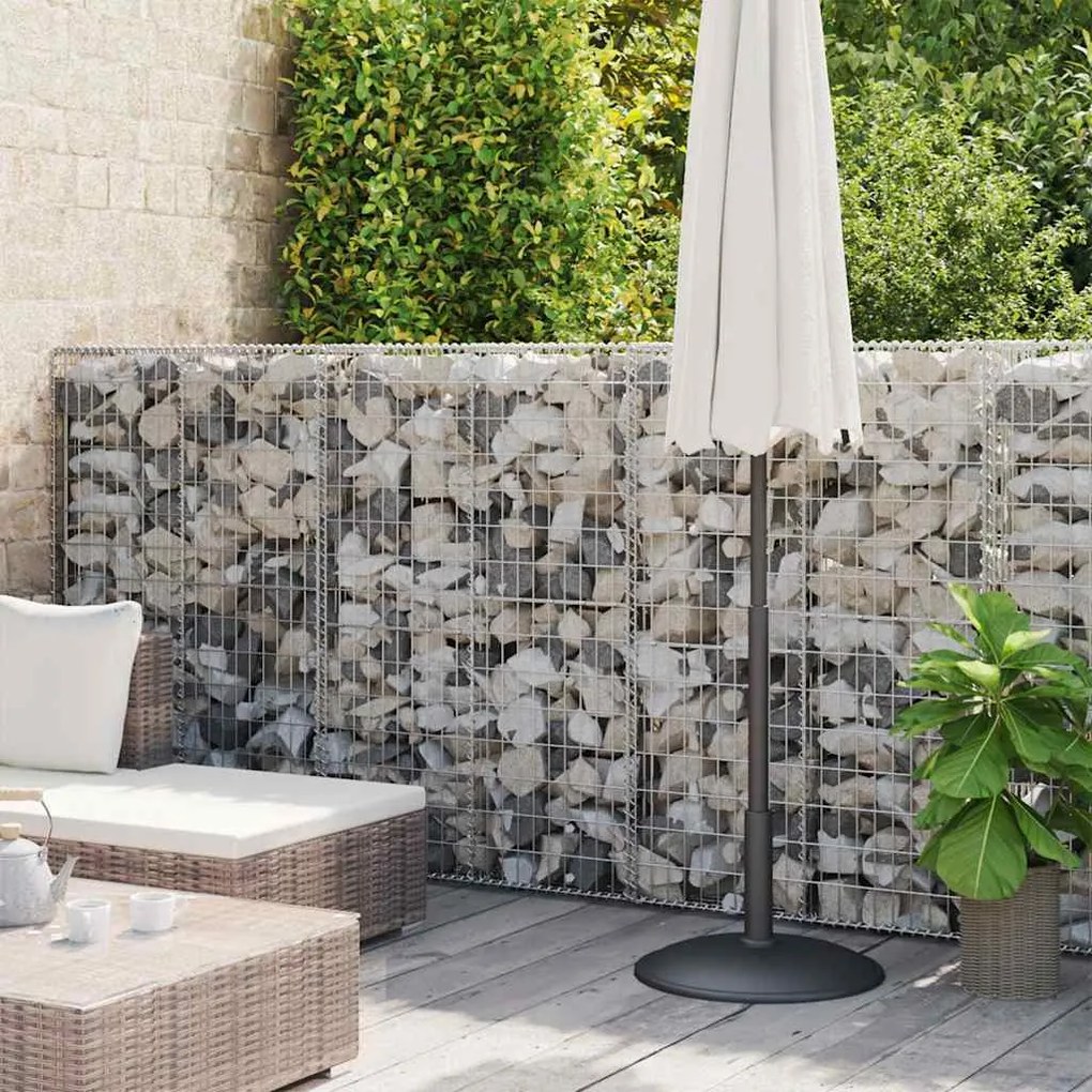 vidaXL horganyzott acél gabion fal fedéllel 900 x 50 x 150 cm