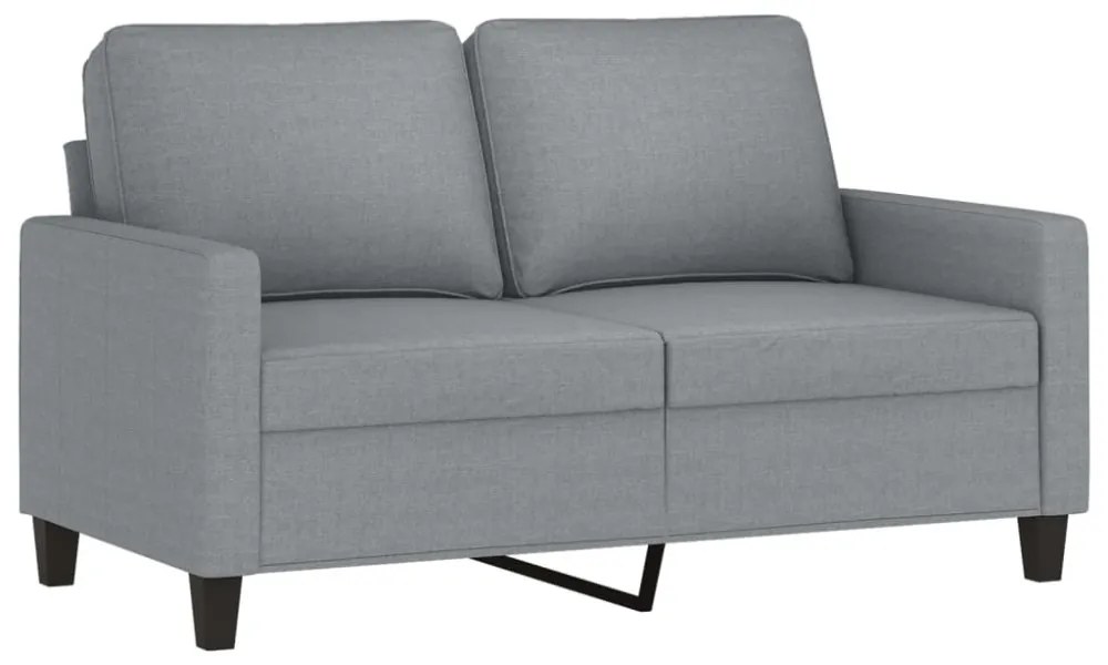 kétszemélyes világosszürke szövetkanapé 120 cm