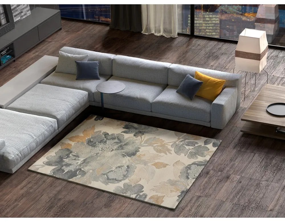 Szürke-bézs szőnyeg 80x150 cm Flores Sunset – Universal