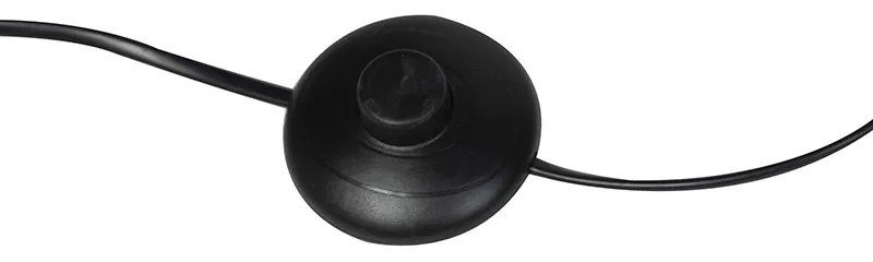 Ipari állólámpa fekete arannyal 3-lámpás - Tommy