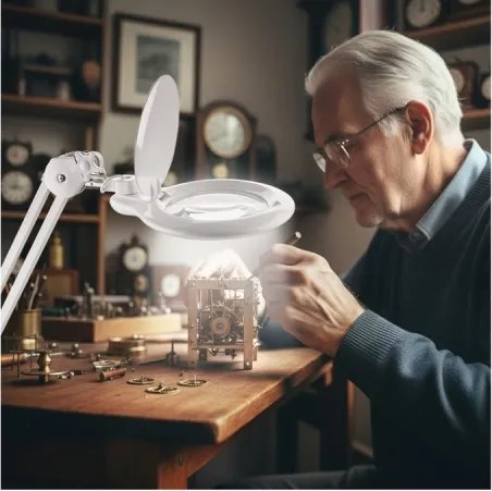 Extol - fényerőszabályozható LED asztali nagyítólámpa LED/10W/230V fehér
