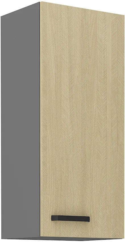 Felső konyheszekrény Scarmi 40 G 90 1F (Antracit + Herringbone scandi). 1049748