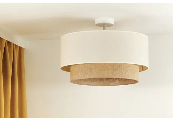 Duolla - Felületre szerelhető csillár BOHO 1xE27/15W/230V átm. 45 cm krémes/barna