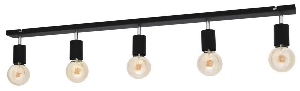 Spotlámpa TUNE 5xE27/20W/230V fekete