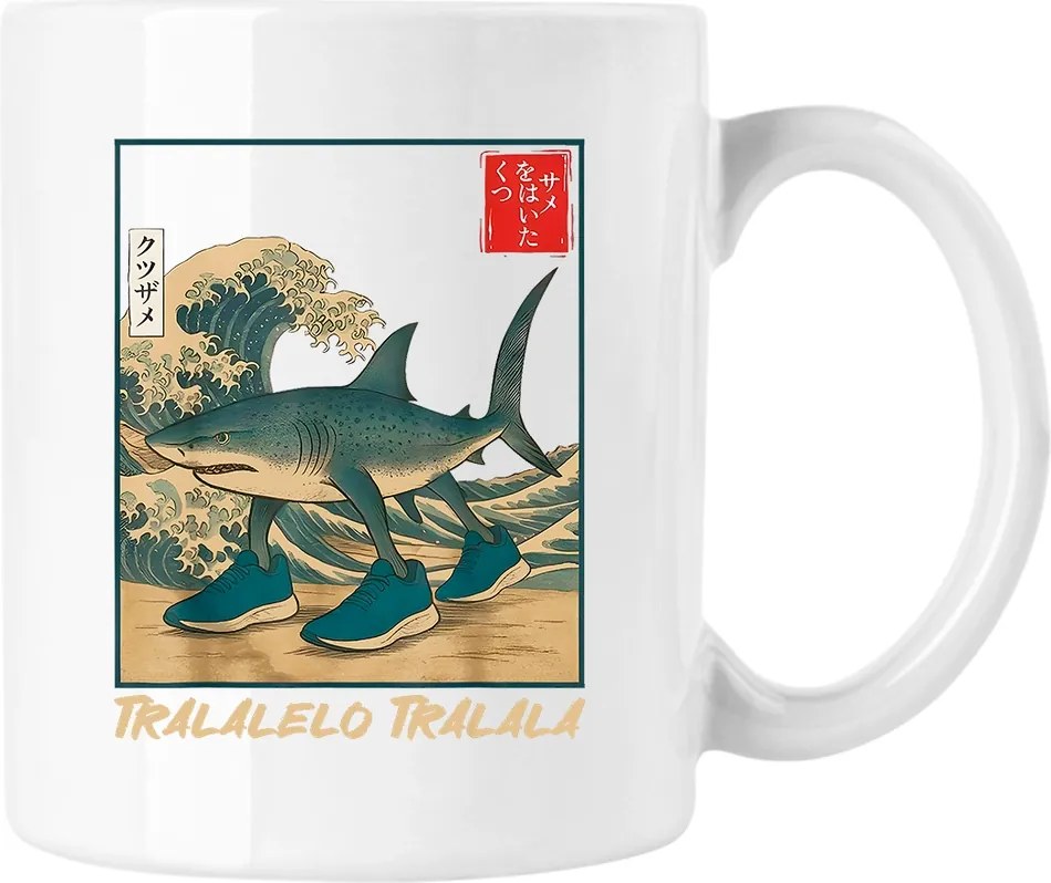 Tralalero bögre tralala cápa 1 fehér 330ml