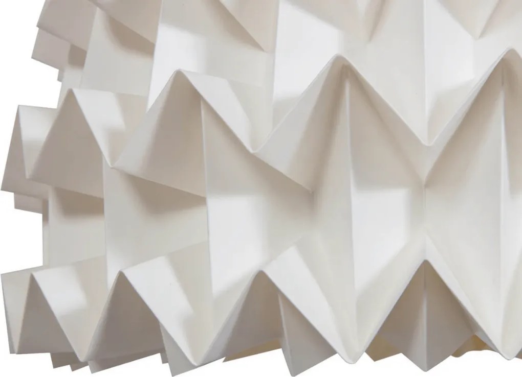 Függő lámpatest ORIGAMI papírból 26 cm, krémszínű