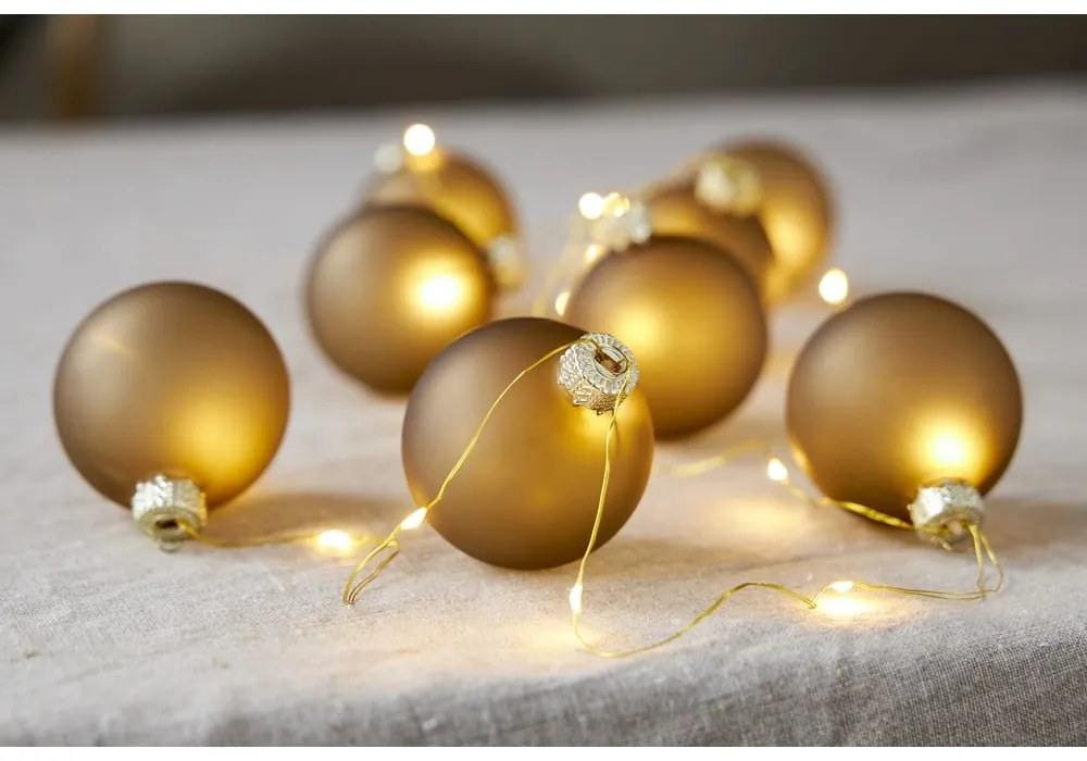 Aranyszínű fénydekoráció karácsonyi mintával ø 6 cm Bliss – Star Trading