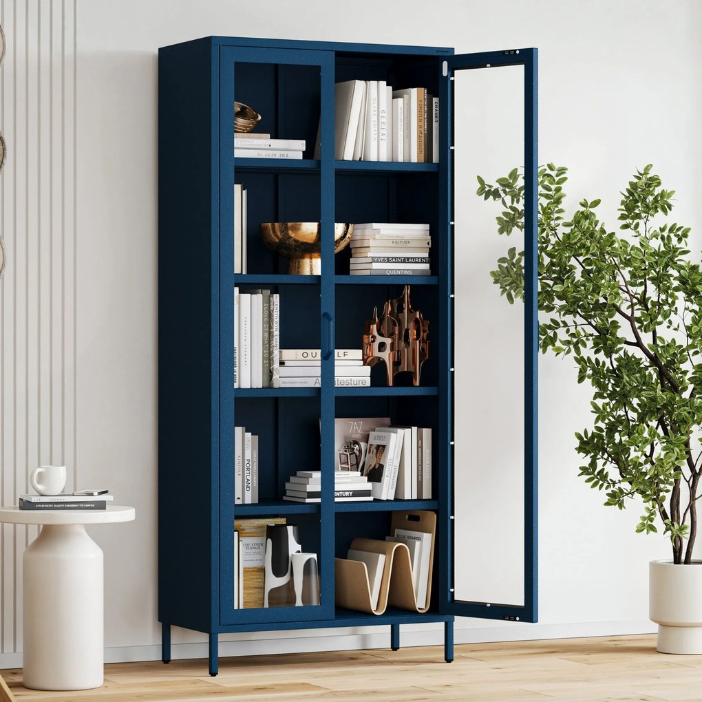 ANGELO vitrin, 800 x 1850 x 450 mm, Modern: gránátszín