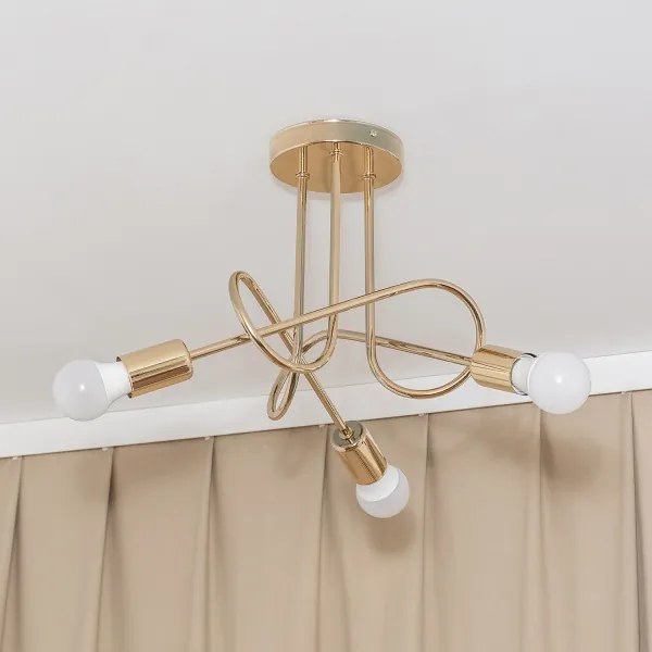 OXFORD felületre szerelt mennyezeti csillár 3xE27/15W/230V arany