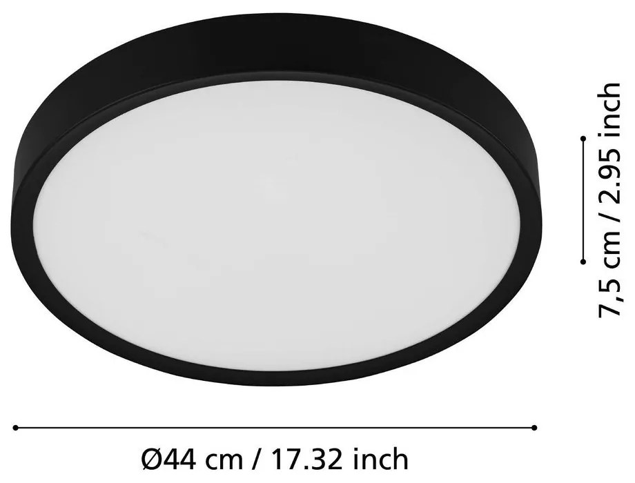 Fekete LED mennyezeti lámpa MUSURITA – EGLO