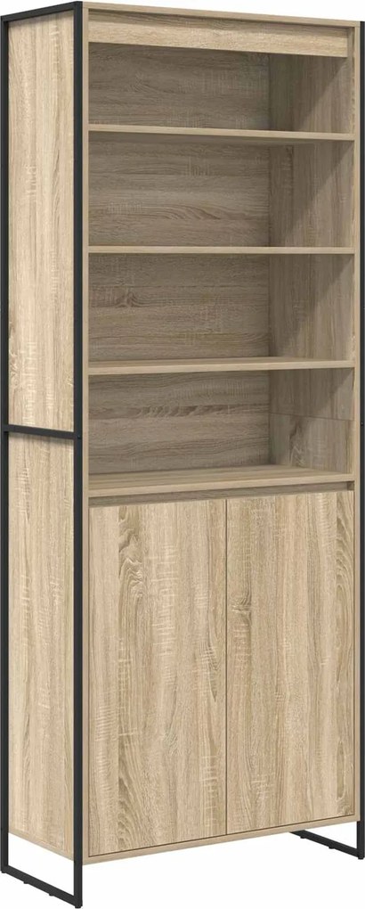 vidaXL Magas szekrények 2 pcs Sonoma 79 x 36 x 200 cm Faanyag