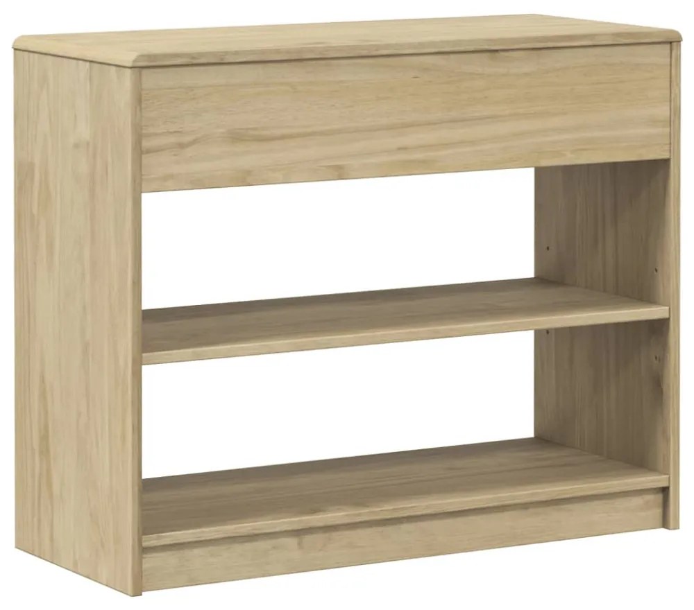SAUDA tölgyszínű tömör fenyőfa tálalóasztal 89,5 x 36,5 x 73 cm