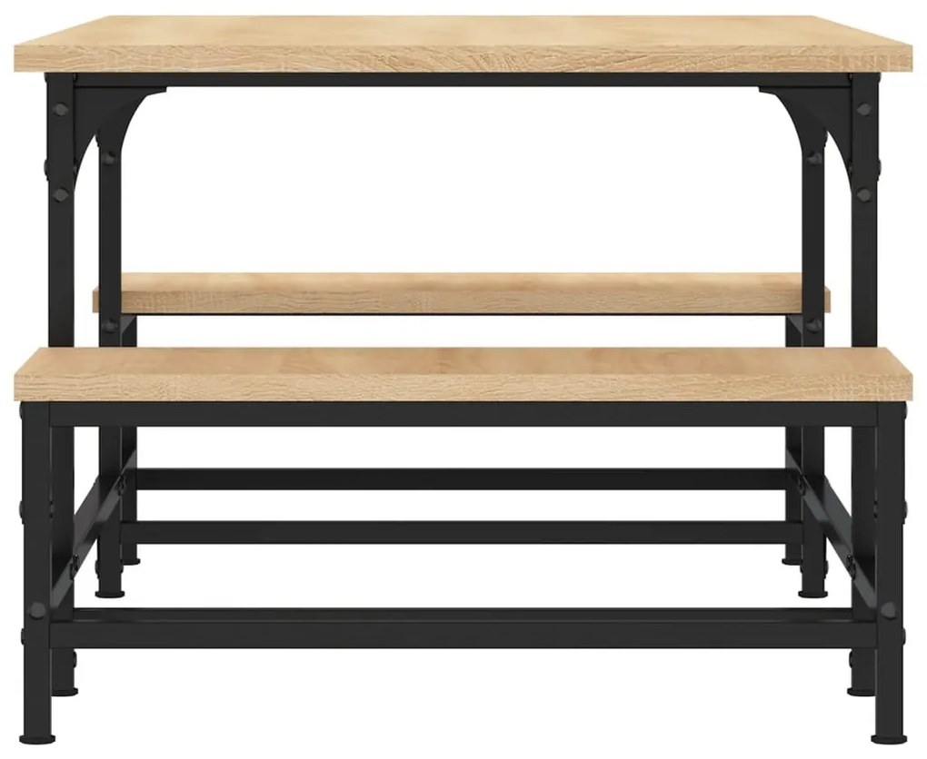 Sonoma tölgy színű szerelt fa dohányzóasztal 100 x 50,5 x 40 cm