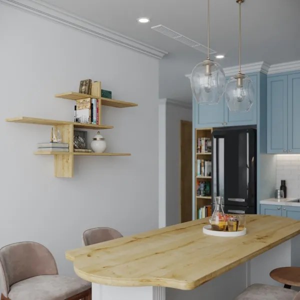 Fali polc LEO 80,5x123 cm tölgy