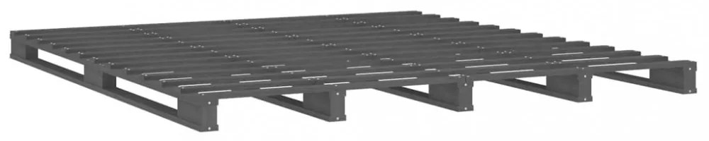 szürke tömör fenyőfa raklapágy 120 x 200 cm