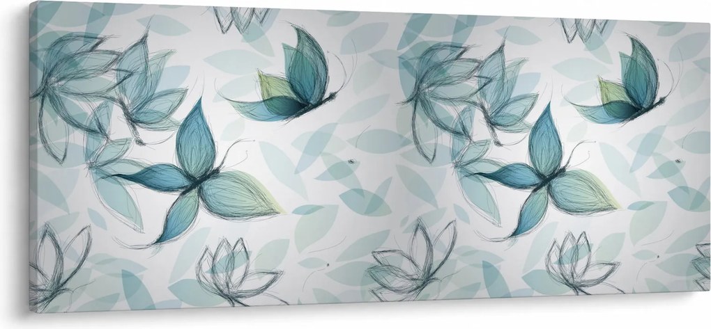 Kép - kék csokornyakkendő (120x50 cm)