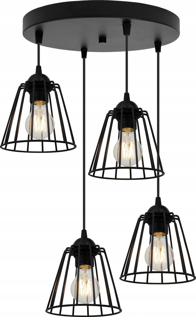 Mennyezeti Lámpa Lógó Csillár Fekete Loft Konyha Étkező Nappali Szoba