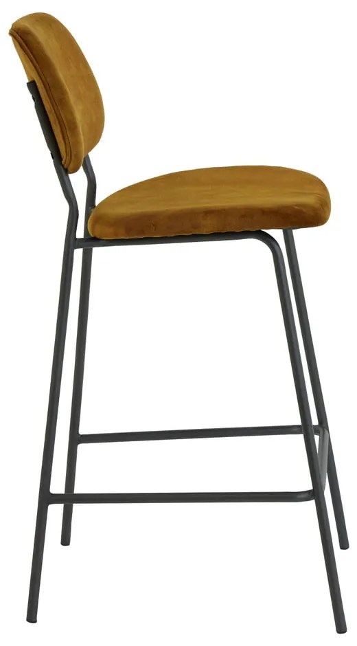 Mustársárga bársony bárszék 92 cm Emma – Light & Living