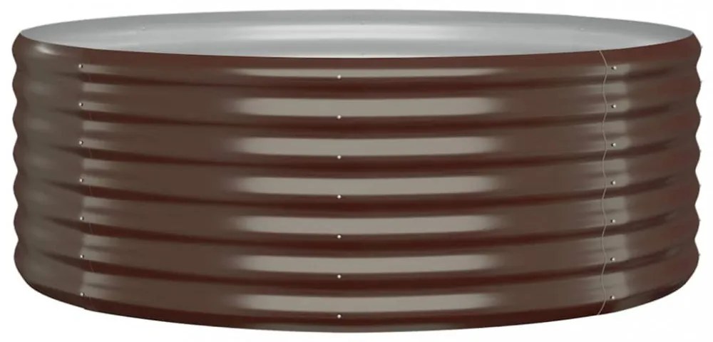 barna horganyzott acél kerti magaságyás 100x100x36 cm