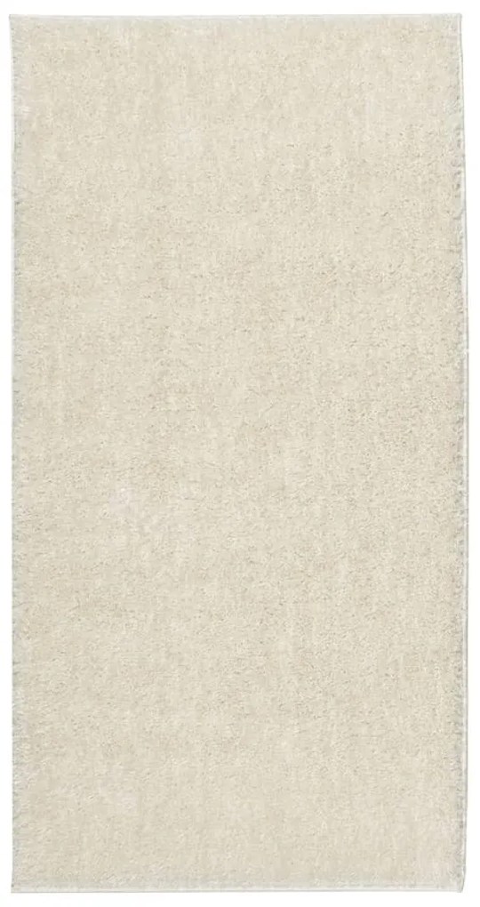 ISTAN krémszínű hosszú szálú fényes szőnyeg 100 x 200 cm