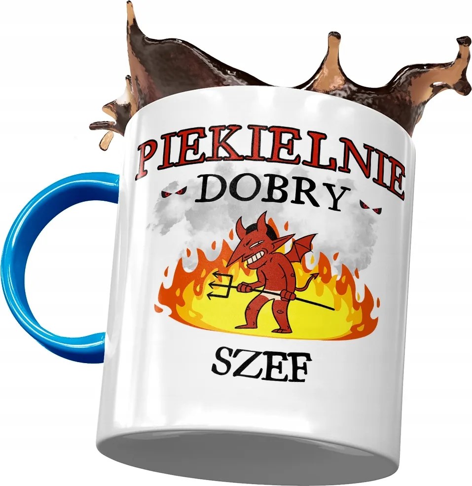 Kék Bögre A Főnöknek Pokolian Jó Ajándék Nyomtatott Fotóval