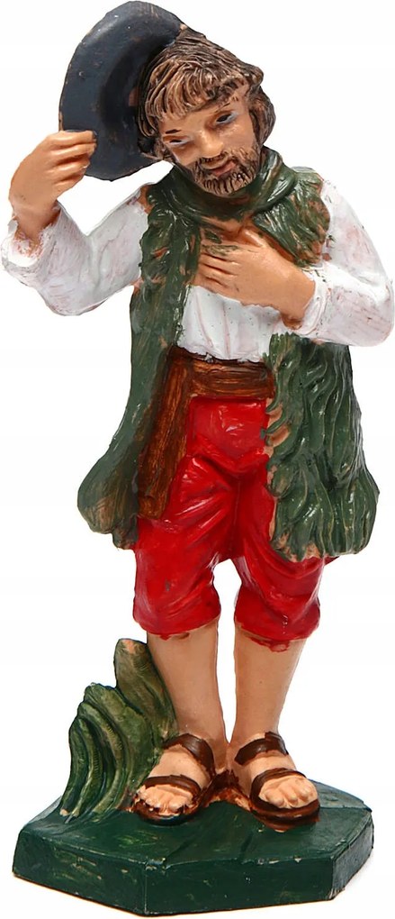 Karácsonyi betlehem figura Férfi Kalappal 10cm-es figurákhoz