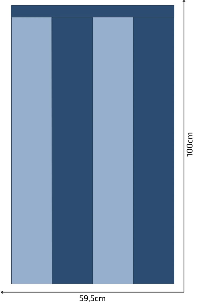 PIPPER. Textil öntapadó tapéta - Egy téglalap - Sötétkék színű Méret: 100cm, Szín: Kombináció